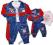 KIDS CLUB, jesień,zima,welur dres 3 części r74/80
