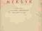 MERDINGER  MEKSYK monografia  / dedykacja Autora