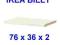 IKEA BILLY DODATKOWA SZEROKA PÓŁKA 76x36x2