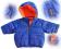 GAP baby KURTKA 74 ciepła zimowa niebieski+NEON