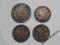 Lot 4 szt. monet - 1 marka + 3 szt. 1/2 marki.