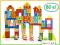 KLOCKI DREWNIANE KOLOROWE DUŻY ZESTAW PlayMe 80el