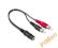 KABEL adapter MINI JACK gniazdo -> 2xCINCH RCA