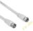 Kabel antenowy wtyk F-  wtyk F 5m biały F.VAT