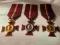 3 medale - odznaczenia - krzyże - PRL