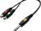 SPEAKA KABEL PRZEJŚCIÓWKA jack 6,3 mm 2 x cinch,