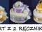 TORT Z RECZNIKOW PREZENT SLUB ROCZNICA RECZNIKI