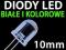 DIODY LED BIAŁE I KOLOROWE dioda    10mm  25 SZTUK