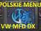 POLSKIE MENU NAWIGACJA VOLKSWAGEN VW MFD DX MAPA