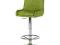 Hoker  obracany krzesło barowe skóra zielony chrom