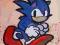 Obraz sztuka pop art super jeż Sonic sega