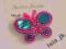 Sutasz Broszka Motylek Różowy