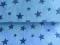 Polar minky żakard niebieski w granatowe gwiazdki