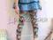 Legginsy leginsy w kwiaty róże 104-110 RETRO