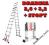 Drabina TELESKOPOWA 2,6 + 3,2 m + STOPY