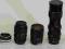 3 obiektywy + telekonwerter różne mocowania