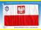Flaga Polska Bandera PZŻ 19 x 35cm najwyższa jakoś