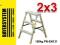 drabiny drabina aluminiowa 2x3 stopnie domowa tdda