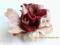 BROSZKA filc filcowa kwiat ecri, bordowy, rudy