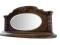 Antyczne oryginalne fazowane owalne LUSTRO z PÓŁKĄ