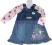 Babaluno komplet sukieneczka jeans + body roz. 56