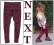 NEXT * BERRY legginsy BURGUND NOWE 3-4L JESIEŃ