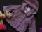 BABY BOUTIQUE _ świetny PŁASZCZYK kaptur 9-12 m-cy