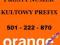 prosty numer 501-222-870 stary prefiks Orange KRK