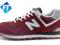 FT Klasyczne New Balance 574CPB Bordowe Białe 42