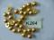 Guziki na stopce śr.15 mm k.złoto 32 szt. K.204