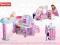 FISHER PRICE  Duży zestaw mebli dla lalek 4 w 1