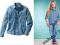 X1173 MODNA JEANSOWA KOSZULA ZE SZTRASAMI 152/158