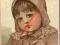 Dziewczynka z pieknymi oczami  w czepku  1900r.