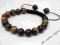 MĘSKA BRANSOLETKA SHAMBALLA TIGER EYE STONES S187