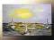 1496 Piękne Łódki Na Morzu OBRAZ MALOWANY 121x80 !