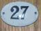 Numerek emaliowany - 27