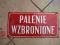 TABLICA  PALENIE  WZBRONIONE