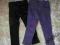 Zestaw legginsów, czarne + fioletowe 2-3l 98/104