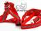 Komplet smycz+szelki odblask 20mm/1,2m red