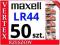 50xSZT. BATERIA BATERIE MAXELL LR44 AG13 L1154 G13