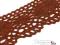 KORONKA bawełniana klockowa 40mm BRĄZOWA 1metr