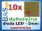 Dioda LED 3mm _ czerwona _ dyfuzyjna _ 10 szt