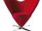 Fotel obrotowy Simone RED - Panton Heart - Bytom