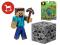 MINECRAFT ZESTAW Z FIGURKĄ STEVE CREEPER GRA ORYGI