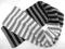 *H&amp;M* _ SZALIK _ PASKI _ szar-ecru-czerń