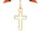 ZŁOTY 585 PROSTY DELIKATNY KRZYŻ KRZYŻYK 1,6x1,0cm