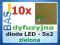Dioda LED 5x2 zielona prostokątna _ 10szt