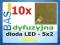 Dioda LED 5x2 żółta  prostokątna _ 10szt