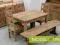 ZESTAW NA 6-8 OSÓB STÓŁ ROZKŁADANY + 2 ŁAWKI ANTYK
