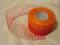 WSTĄŻKA SIATKA DŁ 10m   szer. 4,5CM pomar-czerwony